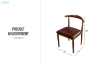 Picture of HORN Metal Frame Dining Chair with Brown Cushion