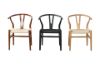 Picture of 53x50x79 WISHBONE Solid Wood Y Replica Chair (Black Frame-Black Seat) - Each