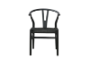 Picture of 53x50x79 WISHBONE Solid Wood Y Replica Chair (Black Frame-Black Seat) - 2 Chairs in 1 Carton