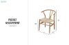 Picture of WISHBONE Solid Wood Y Replica Chair (Natural Frame-Beige Seat) - 53x50x79