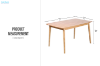 Picture of WINDSOR 5PC Solid Wood Dining Set (Natural Colour) - 150 Table with 4 Chairs