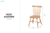 Picture of WINDSOR 130/150 5PC Solid Wood Dining Set (Natural Colour)