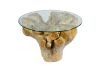 Picture of TAKARA D70 Tempered Glass Top Handcrafted Teak Root Coffee Table