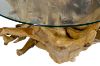 Picture of TAKARA D90 Tempered Glass Top Handcrafted Teak Root Coffee Table