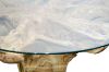 Picture of TAKARA D110 Tempered Glass Top Handcrafted Teak Root Dining Table