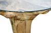 Picture of TAKARA D110 Tempered Glass Top Handcrafted Teak Root Dining Table