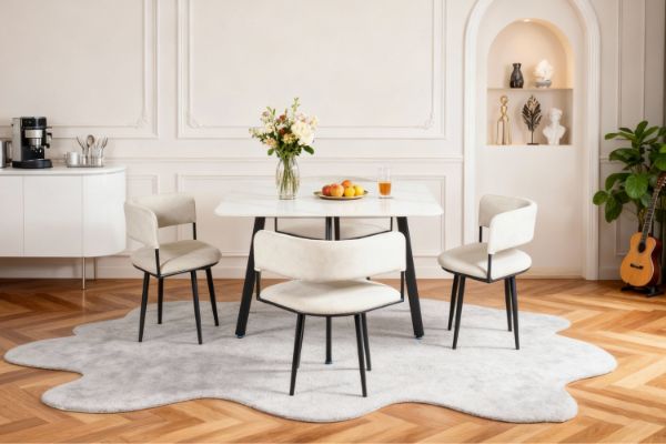 Picture of LUMIA 5PC Space Saver Sintered Stone Top Dining Set