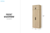 Picture of BESTA Wall Solution Modular Wardrobe - 2-Door Wardrobe with Top Unit