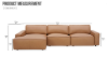 Picture of HAMMOND 100% Oil-Waxed Leather Sectional Sofa