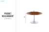 Picture of JACOB D80/100/120 Round Dining Table (Walnut Colour)