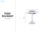 Picture of JACOB D80/100/120 Round Dining Table (White)