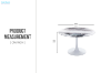 Picture of JACOB D80/100/120 Round Dining Table (White)