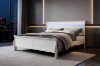 Picture of LOUIS Hevea Wood Bed Frame with LED Lighting Headboard in Queen Size (White)