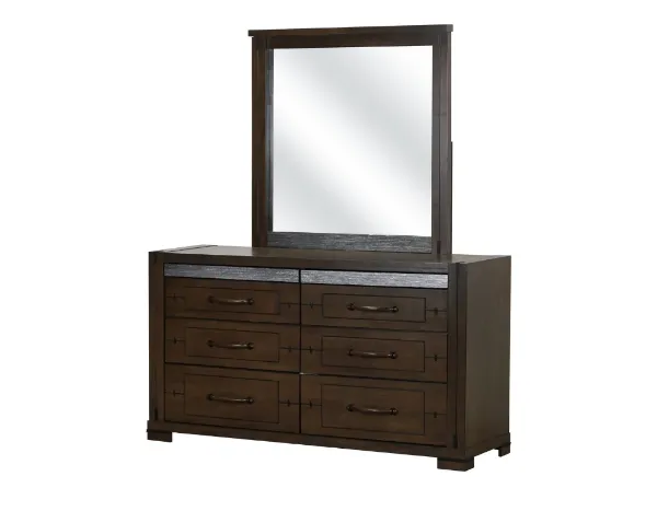 Picture of CHARLIE 6-Drawer Dresser with Mirror