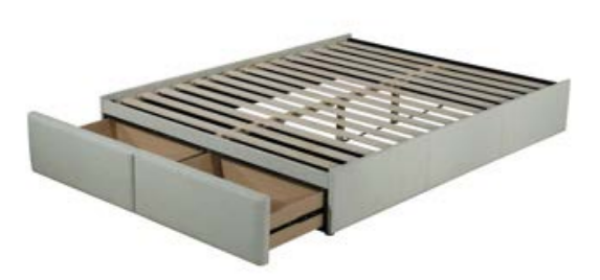Picture of ENGI 2-Drawer Queen Size Bedbase Only (Eames Parchment)
