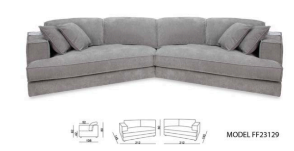 Picture of TETRIS Double Chaise Sofa with 4 Cushions