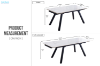 Picture of DALTON 1.8M-2.4M Extension Matte Sintered Stone Top Dining Table