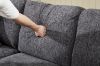 Picture of NEBULA Pro Chenille Fabric Sectional Sofa with Storage Ottoman (Dark Grey) - Chaise Facing Left