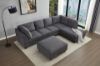 Picture of LIBERTY PREMIUM Chenille Fabric Sectional Sofa with Storage Ottoman (Dark Grey)