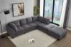 Picture of LIBERTY PREMIUM Chenille Fabric Sectional Sofa with Storage Ottoman (Dark Grey)