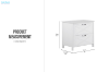 Picture of BALEN 2-Drawer File Cabinet (White) 
