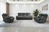 Picture of SOMIA Top-Grain Leather Manual Reclining Sofa Range (Grey) - 3RR + 2RR + 1R Sofa Set