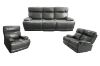 Picture of SOMIA Top-Grain Leather Manual Reclining Sofa Range (Grey) - 3RR + 2RR + 1R Sofa Set