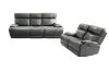 Picture of SOMIA Top-Grain Leather Manual Reclining Sofa Range (Grey) - 3RR + 2RR + 1R Sofa Set