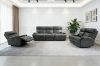 Picture of SOMIA Top-Grain Leather Manual Reclining Sofa Range (Grey)