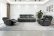 Picture of SOMIA Top-Grain Leather Manual Reclining Sofa Range (Grey)