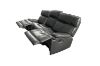 Picture of SOMIA Top-Grain Leather Manual Reclining Sofa Range (Grey) - 3 Seat Recliner Sofa (3RR)
