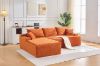 Picture of ASHFORD Fabric Sectional Compressed Sofa (Orange) - Chaise Facing Left