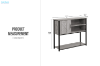 Picture of BESTIER Console Table with Storage Cabinet and Shelves (Grey)