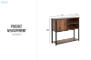 Picture of BESTIER Console Table with Storage Cabinet and Shelves (Brown)