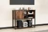 Picture of BESTIER Console Table with Storage Cabinet and Shelves (Brown)