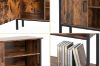 Picture of BESTIER Console Table with Storage Cabinet and Shelves (Brown)