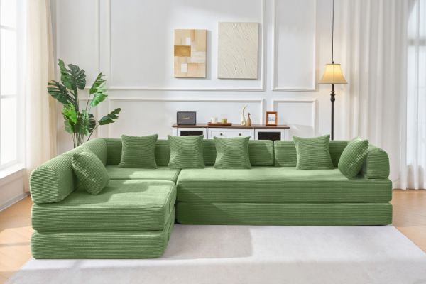 Picture of SINDARA Modular Compressed Sofa/Folding Sofa Bed Range (Green) - Sectional Sofa