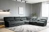 Picture of DAWSON Power Reclining Fabric Sofa Range with Storage Console & Cup Holders (Sage Grey)