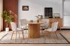 Picture of MESAS D120 Metal-Reinforced Pedestal Dining Table with Hidden Shelf