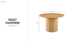 Picture of MESAS D120 Metal-Reinforced Pedestal Dining Table with Hidden Shelf