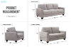 Picture of ANTONIA Fabric Sofa Range (Grey) - 2 Seater