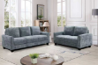 Picture of ANTONIA Fabric Sofa Range (Blue) - 3+2 Sofa Set