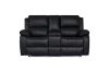 Picture of MARVIN Air Leather Manual Reclining Sofa Range with LED & Console & Wireless Charger (Black)