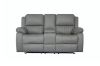 Picture of MARVIN Air Leather Manual Reclining Sofa Range with LED & Console & Wireless Charger (Grey)