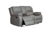 Picture of MARVIN Air Leather Manual Reclining Sofa Range with LED & Console & Wireless Charger (Grey)