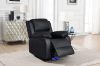 Picture of MARVIN Air Leather Manual Reclining Sofa Range (Black) - 1 Seat Recliner Chair (1R)