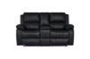 Picture of MARVIN Air Leather Manual Reclining Sofa Range (Black) - 3 Seat with Drop Down Cup Holders & Wireless Charger (3RRC)