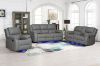 Picture of MARVIN Air Leather Manual Reclining Sofa Range (Grey) - 3RRC+2RRC+1R Sofa Set