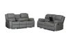 Picture of MARVIN Air Leather Manual Reclining Sofa Range (Grey) - 3RRC+2RRC+1R Sofa Set