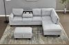 Picture of DEVON Fabric Sectional Sofa with Storage Ottoman (Grey) - Chaise Facing Left
